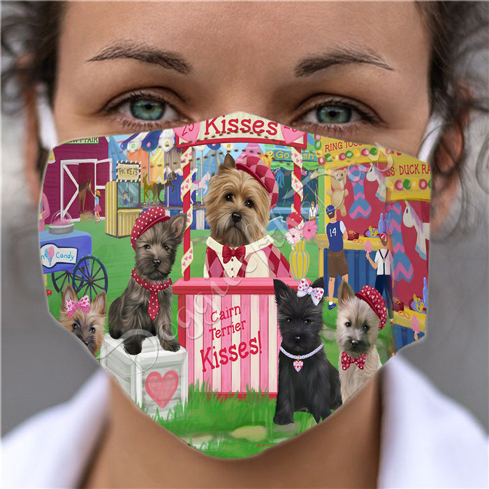 Carnival Kissing Booth Cairn Terrier Dogs Face Mask FM48032