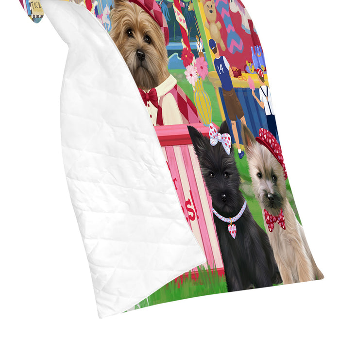 Carnival Kissing Booth Cairn Terrier Dogs Quilt