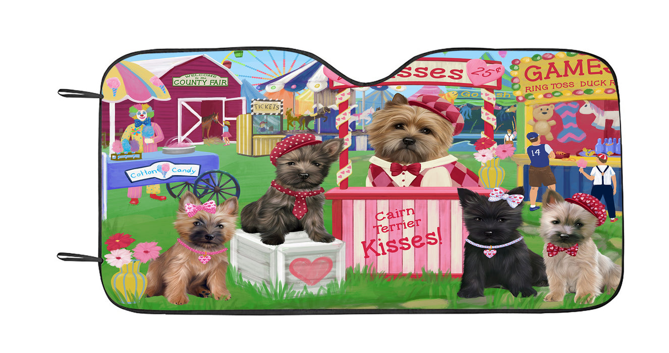Carnival Kissing Booth Cairn Terrier Dogs Car Sun Shade