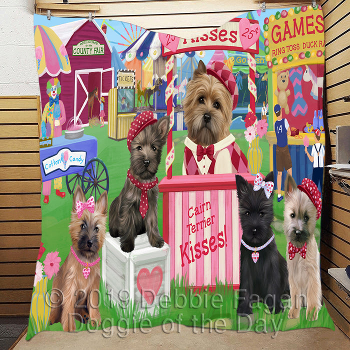 Carnival Kissing Booth Cairn Terrier Dogs Quilt