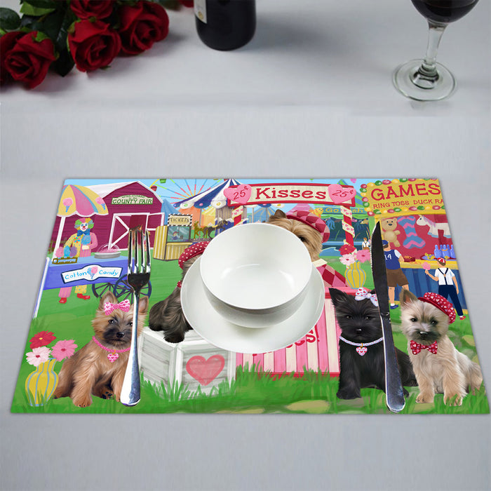 Carnival Kissing Booth Cairn Terrier Dogs Placemat