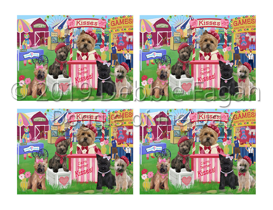 Carnival Kissing Booth Cairn Terrier Dogs Placemat