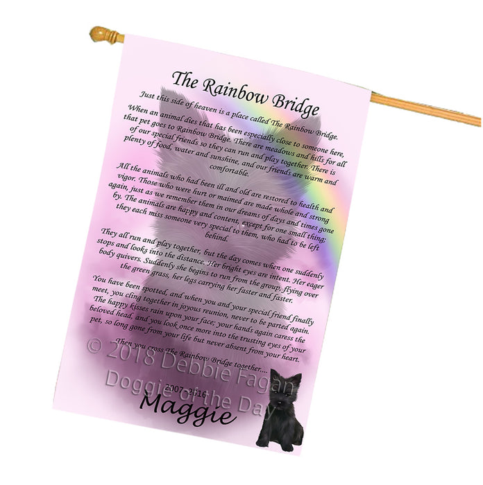 Rainbow Bridge Cairn Terrier Dog House Flag FLG56259