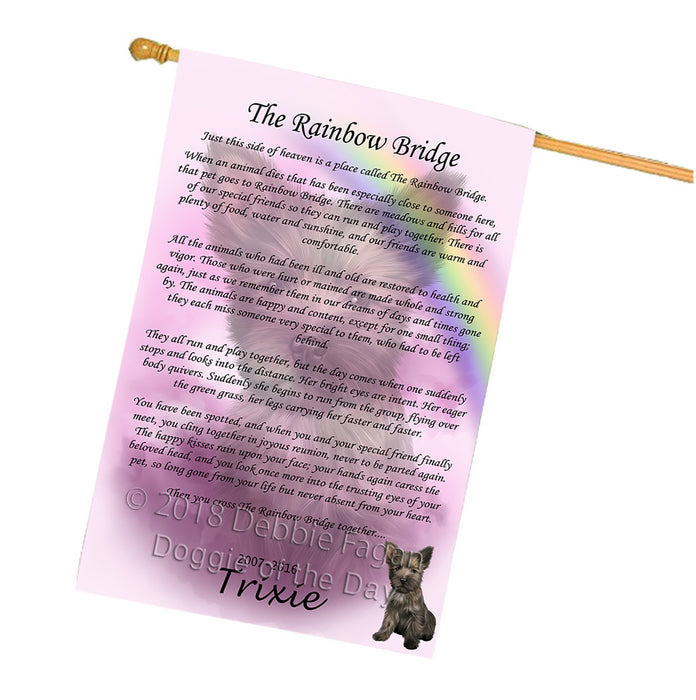 Rainbow Bridge Cairn Terrier Dog House Flag FLG56260
