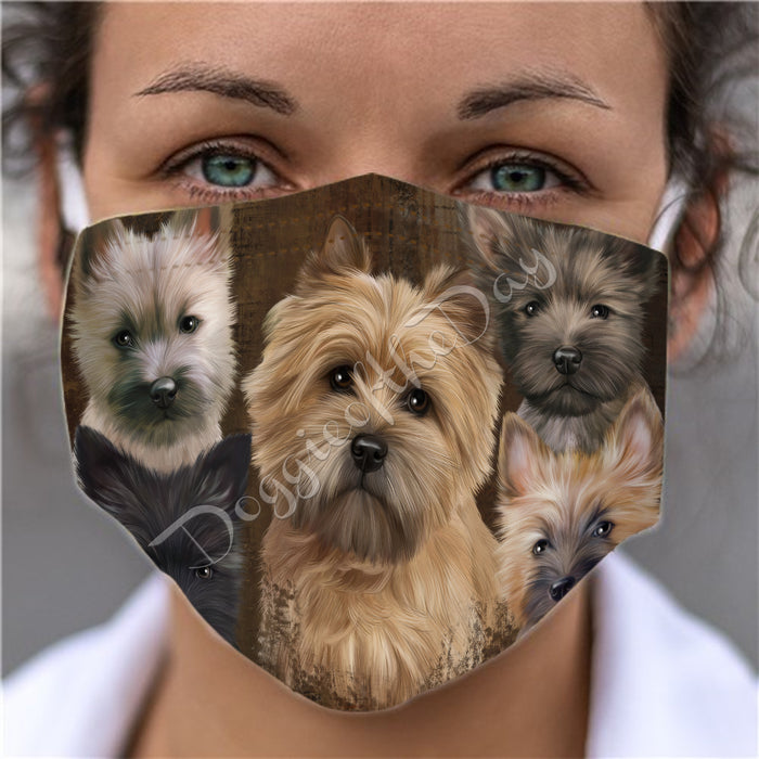 Rustic Cairn Terrier Dogs Face Mask FM50041