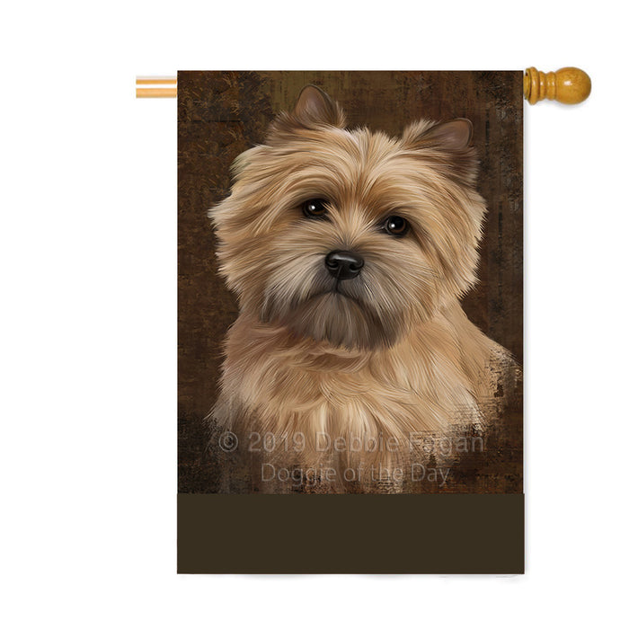 Personalized Rustic Cairn Terrier Dog Custom House Flag FLG64545