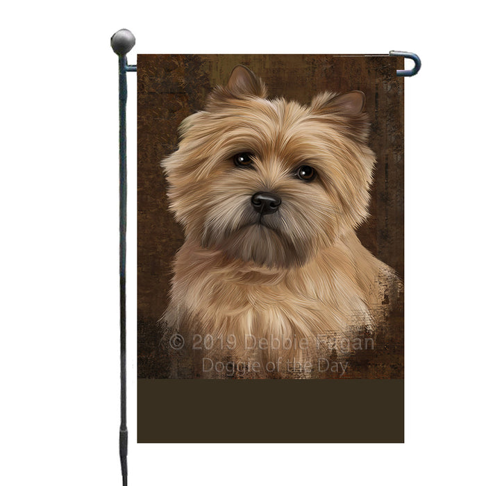 Personalized Rustic Cairn Terrier Dog Custom Garden Flag GFLG63468