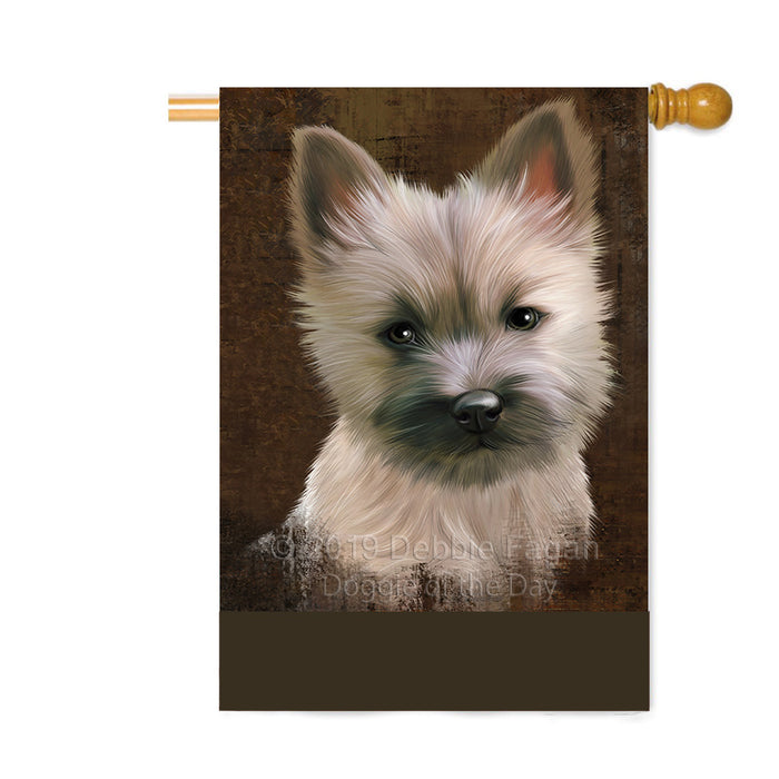 Personalized Rustic Cairn Terrier Dog Custom House Flag FLG64546