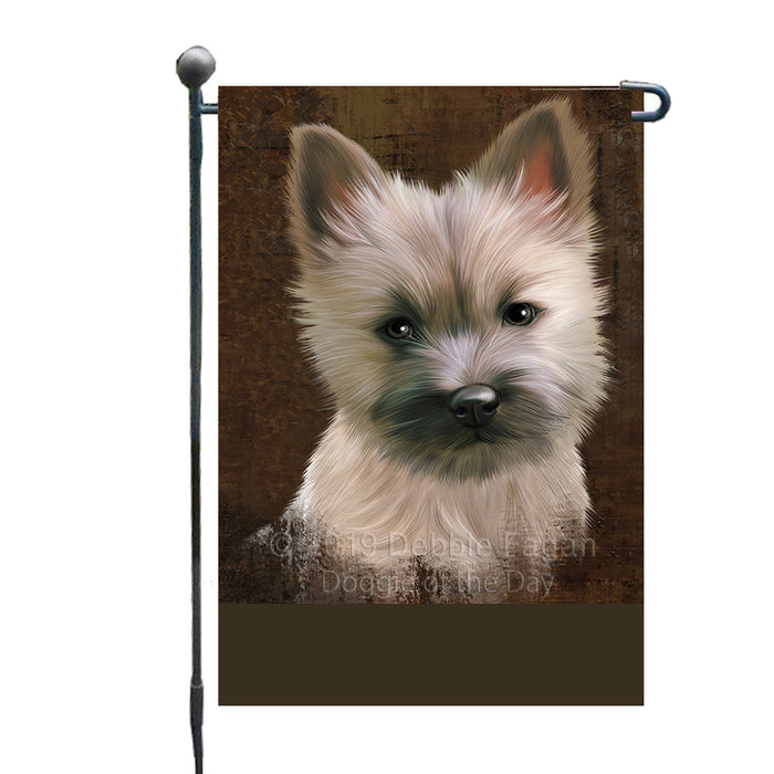 Personalized Rustic Cairn Terrier Dog Custom Garden Flag GFLG63469