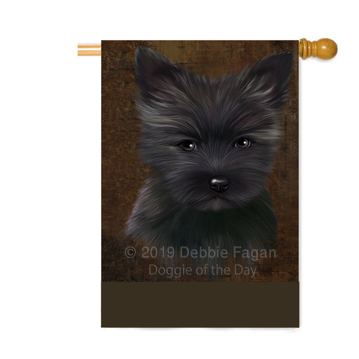 Personalized Rustic Cairn Terrier Dog Custom House Flag FLG64547