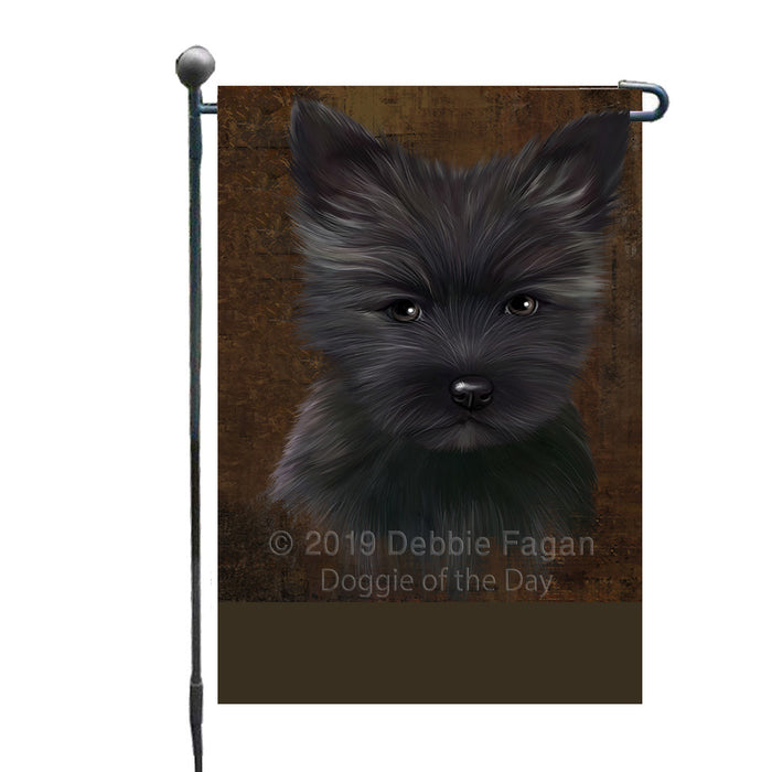 Personalized Rustic Cairn Terrier Dog Custom Garden Flag GFLG63470