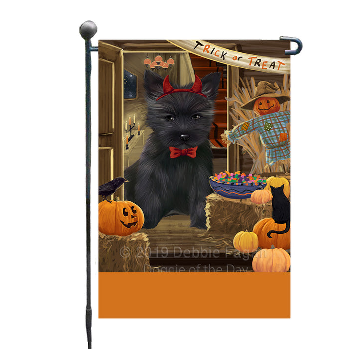 Personalized Enter at Own Risk Trick or Treat Halloween Cairn Terrier Dog Custom Garden Flags GFLG-DOTD-A59525