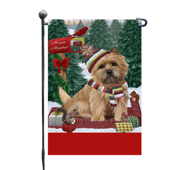 Personalized Merry Christmas Woodland Sled  Cairn Terrier Dog Custom Garden Flags GFLG-DOTD-A61538