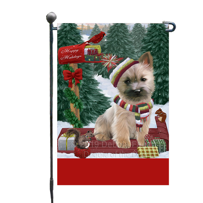 Personalized Merry Christmas Woodland Sled  Cairn Terrier Dog Custom Garden Flags GFLG-DOTD-A61539