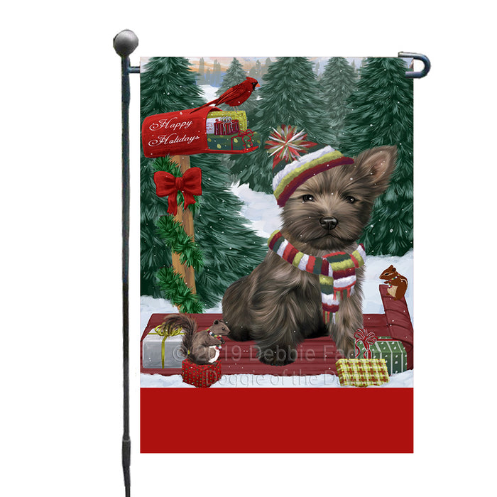 Personalized Merry Christmas Woodland Sled  Cairn Terrier Dog Custom Garden Flags GFLG-DOTD-A61540