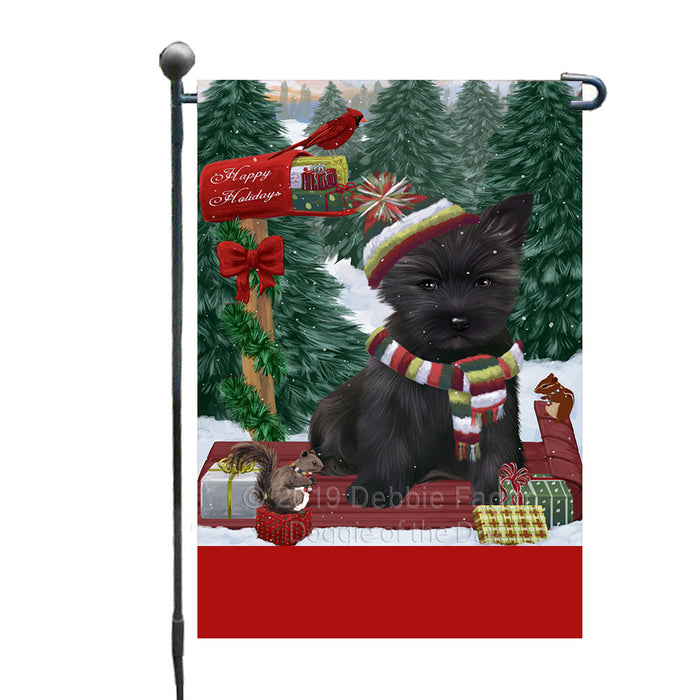 Personalized Merry Christmas Woodland Sled  Cairn Terrier Dog Custom Garden Flags GFLG-DOTD-A61541