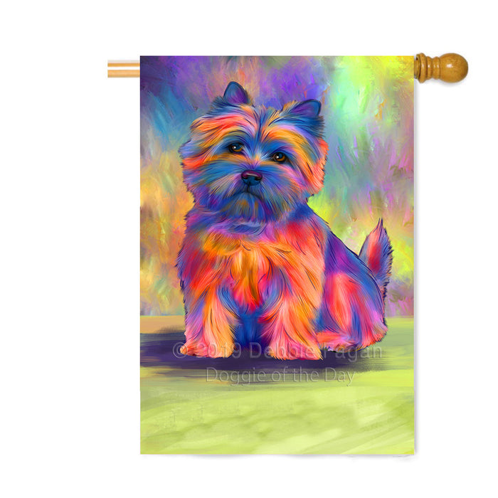 Personalized Paradise Wave Cairn Terrier Dog Custom House Flag FLG-DOTD-A60079