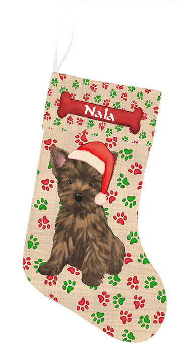 Pet Name Personalized Christmas Paw Print Bullmastiff Dogs Stocking