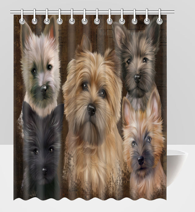 Rustic Cairn Terrier Dogs Shower Curtain
