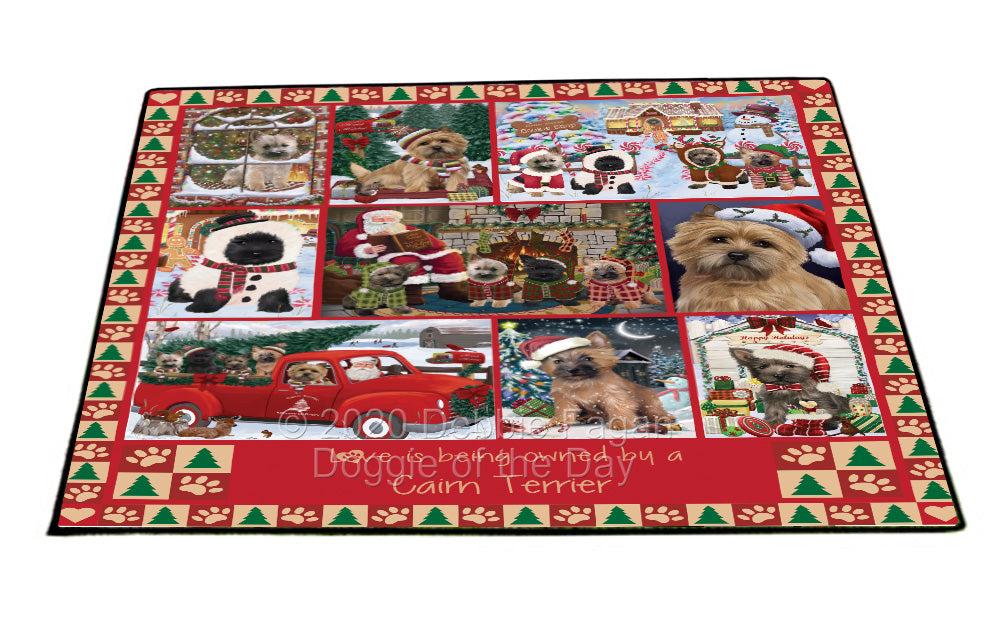 Love is Being Owned Christmas Cairn Terrier Dogs Floormat FLMS54817