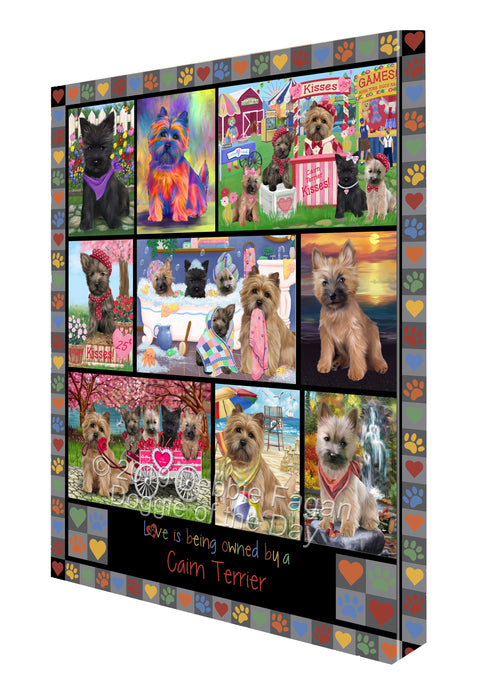 Love is Being Owned Cairn Terrier Dog Grey Canvas Print Wall Art Décor CVS137861