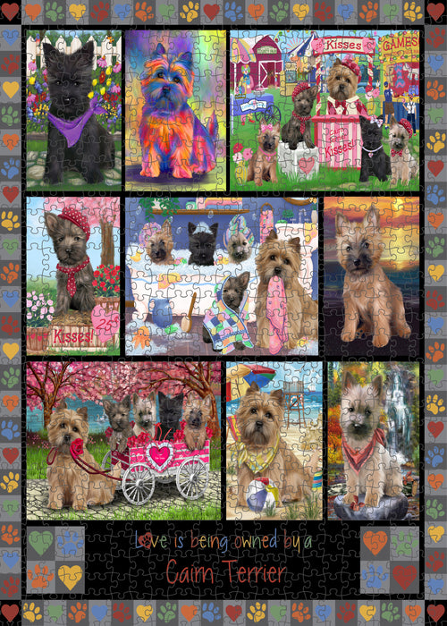 Love is Being Owned Cairn Terrier Dog Grey Puzzle with Photo Tin PUZL98352