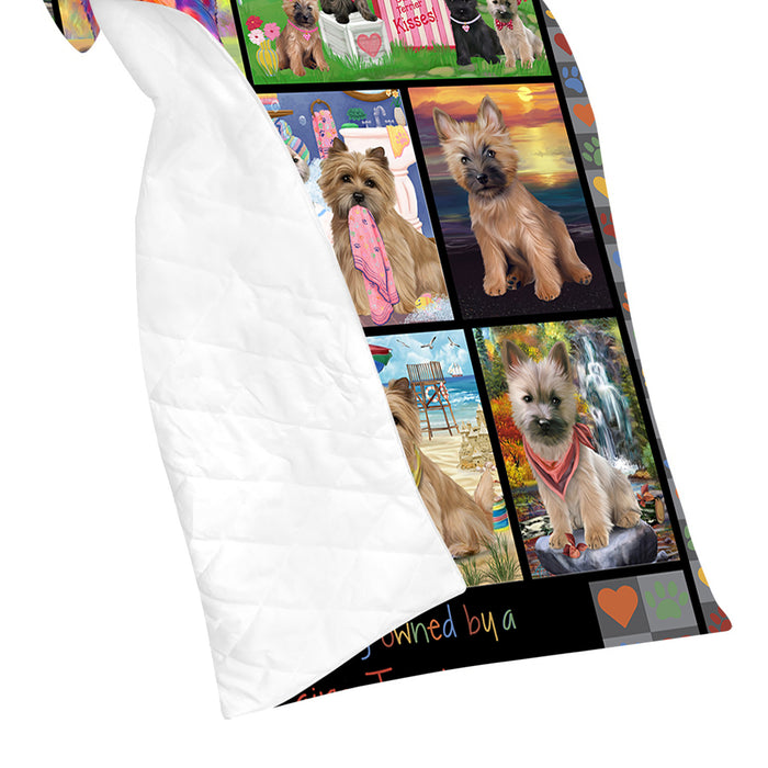 Love is Being Owned Cairn Terrier Dog Grey Quilt
