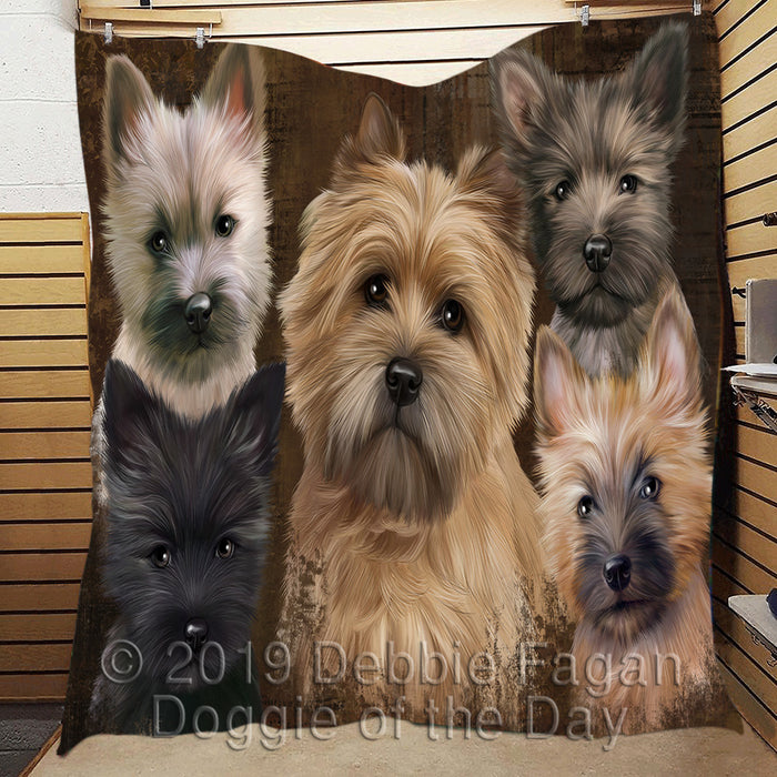 Rustic Cairn Terrier Dogs Quilt