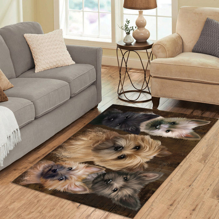 Rustic Cairn Terrier Dogs Area Rug