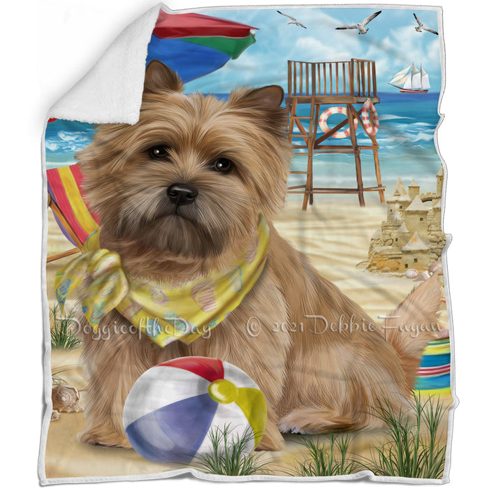 Pet Friendly Beach Cairn Terrier Dog Blanket BLNKT52779