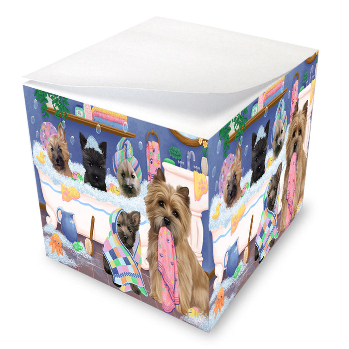Rub A Dub Dogs In A Tub Cairn Terriers Dog Note Cube NOC54849