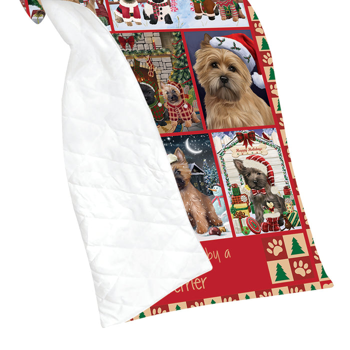 Love is Being Owned Christmas Cairn Terrier Dogs Quilt