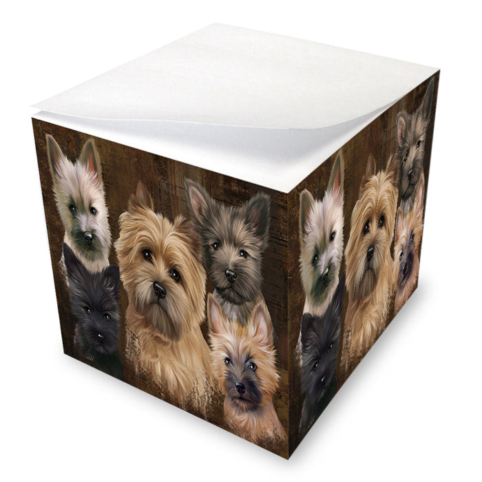 Rustic 5 Cairn Terrier Dog Note Cube NOC55776