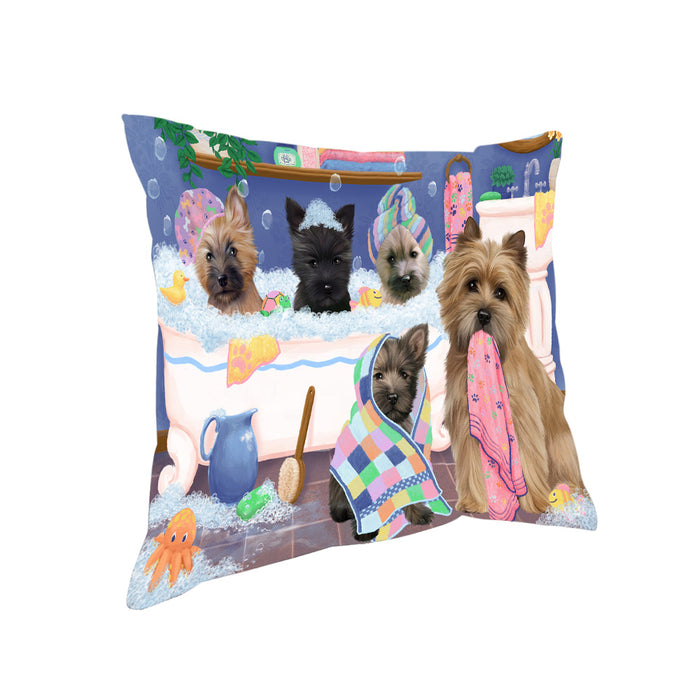 Rub A Dub Dogs In A Tub Cairn Terriers Dog Pillow PIL81400