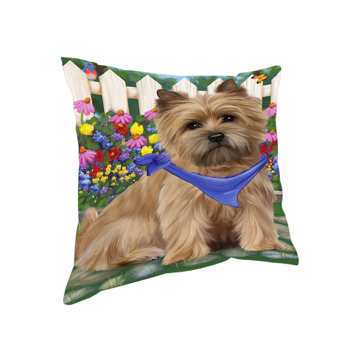 Spring Floral Cairn Terrier Dog Pillow PIL55172