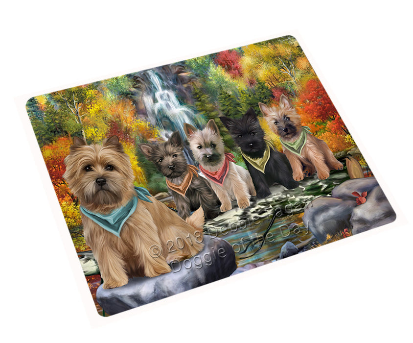Scenic Waterfall Cairn Terriers Dog Magnet Mini (3.5" x 2") MAG53019