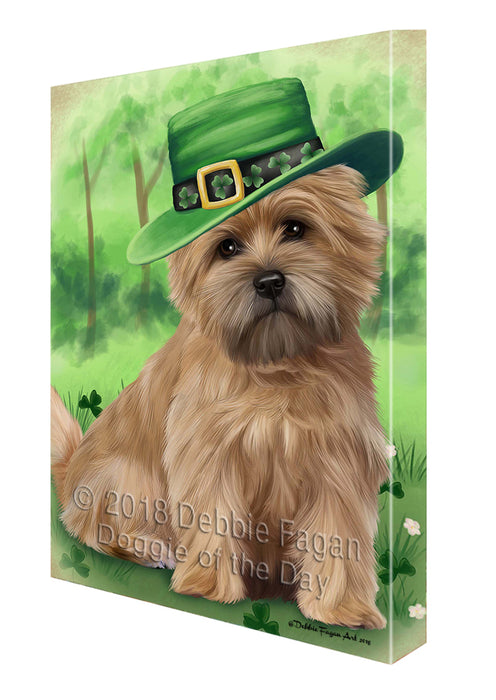 St. Patricks Day Irish Portrait Cairn Terrier Dog Canvas Wall Art CVS54435