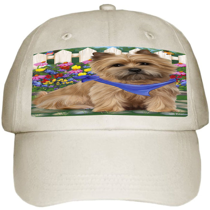 Spring Floral Cairn Terrier Dog Ball Hat Cap HAT53220