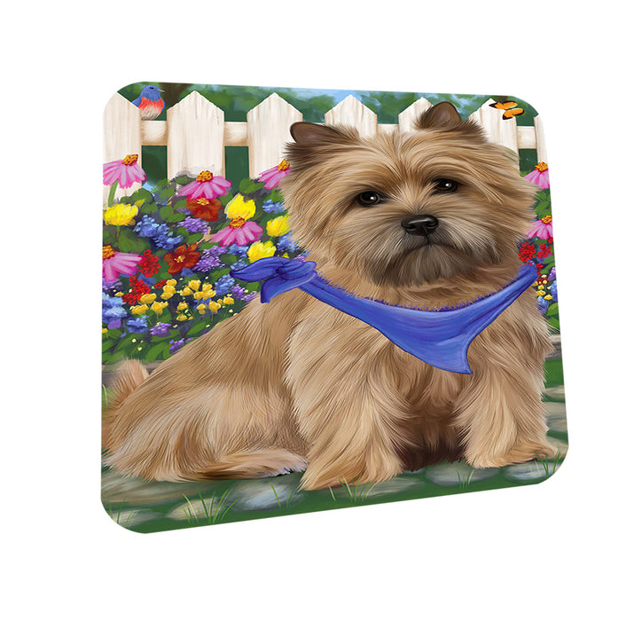 Spring Floral Cairn Terrier Dog Coasters Set of 4 CST49788