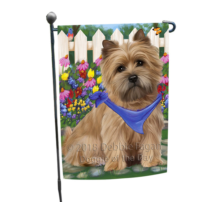 Spring Floral Cairn Terrier Dog Garden Flag GFLG49658