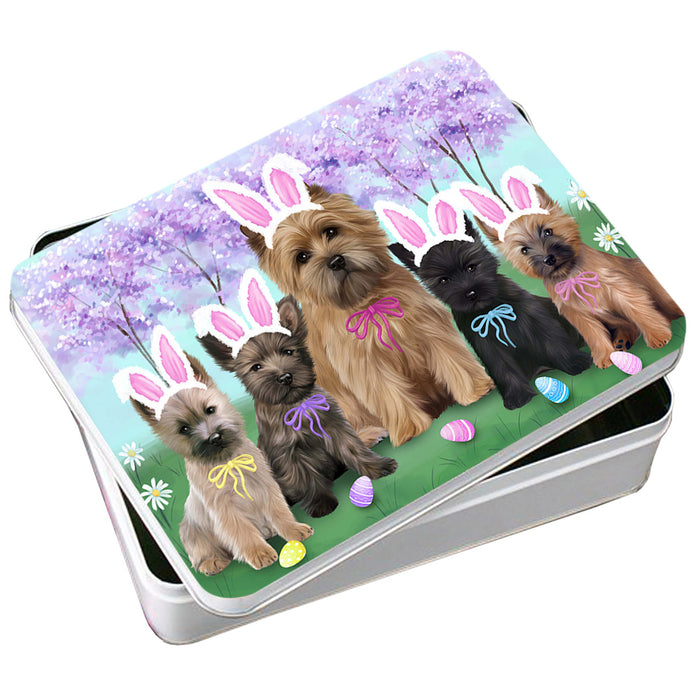 Cairn Terriers Dog Easter Holiday Photo Storage Tin PITN49086