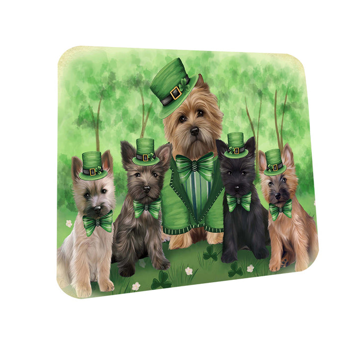St. Patricks Day Irish Family Portrait Cairn Terriers Dog Coasters Set of 4 CST48718
