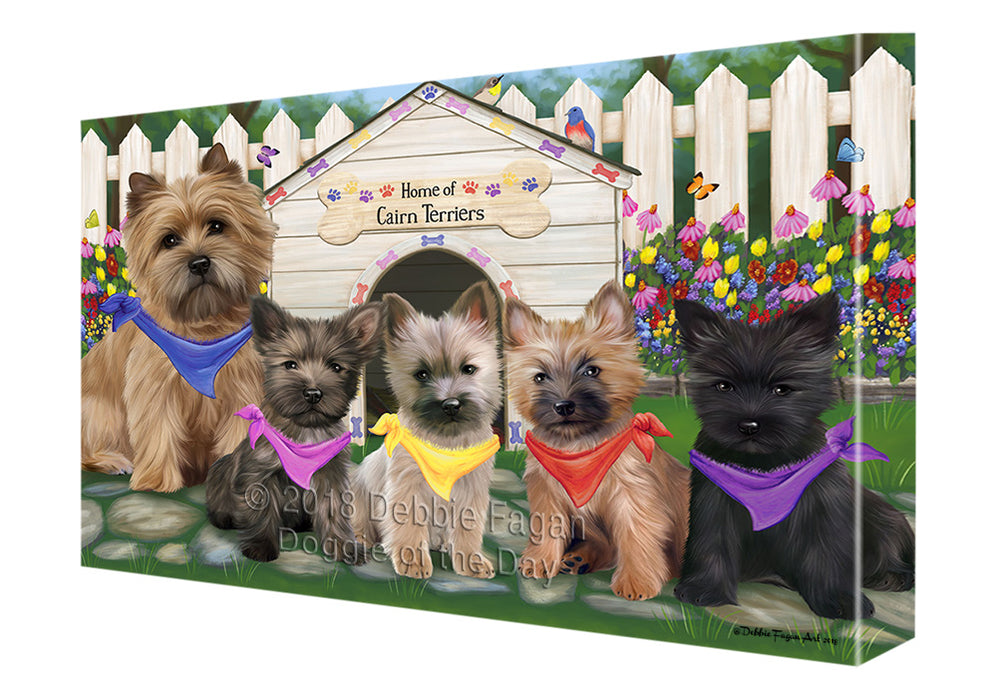 Spring Dog House Cairn Terriers Dog Canvas Wall Art CVS64222