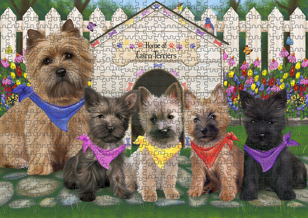 Spring Dog House Cairn Terriers Dog Puzzle  PUZL53196