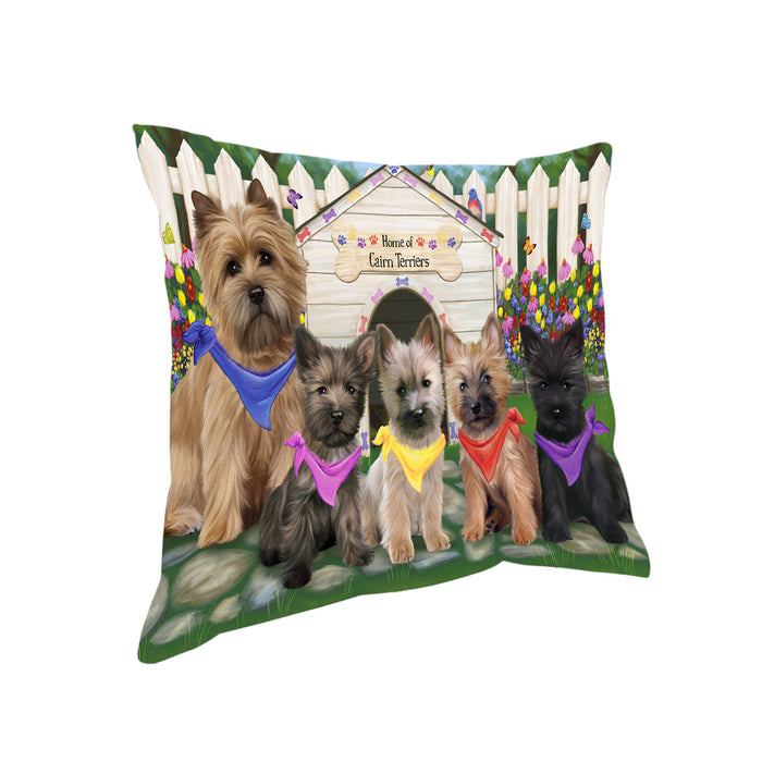 Spring Dog House Cairn Terriers Dog Pillow PIL55176