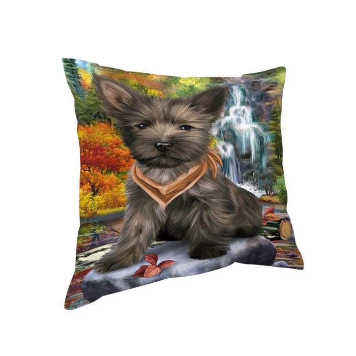 Scenic Waterfall Cairn Terrier Dog Pillow PIL54728