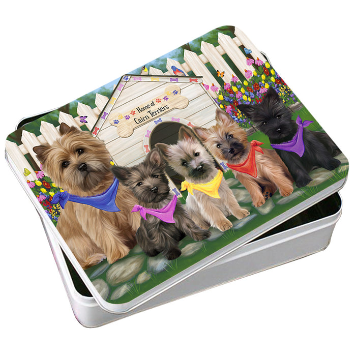 Spring Dog House Cairn Terriers Dog Photo Storage Tin PITN49830