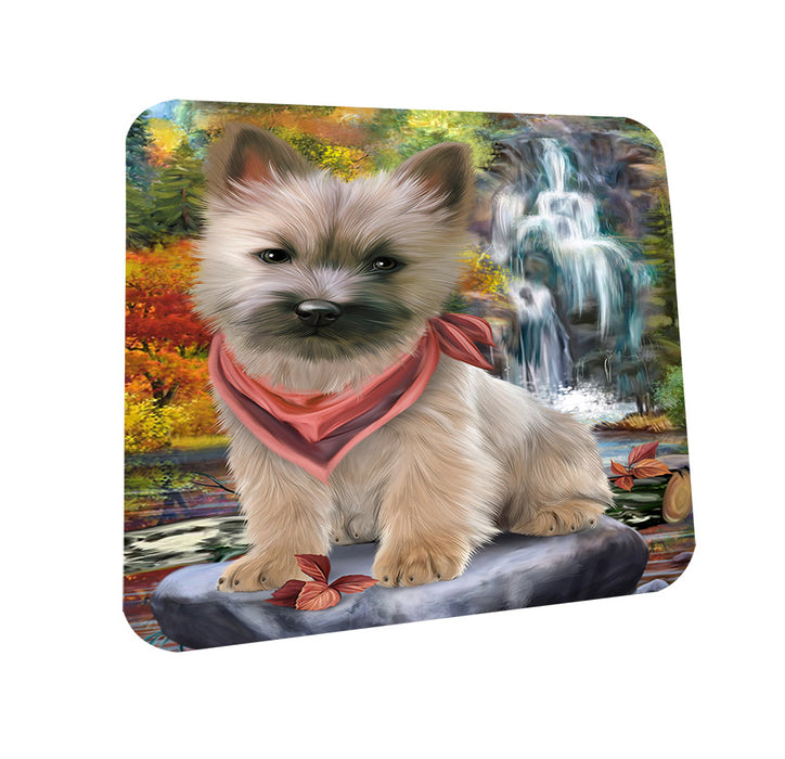 Scenic Waterfall Cairn Terrier Dog Coasters Set of 4 CST49628
