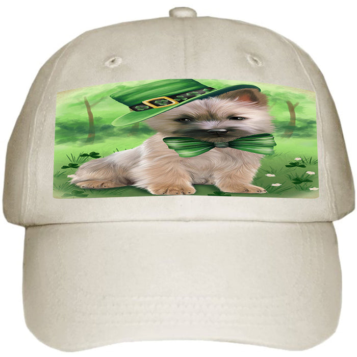 St. Patricks Day Irish Portrait Cairn Terrier Dog Ball Hat Cap HAT50013