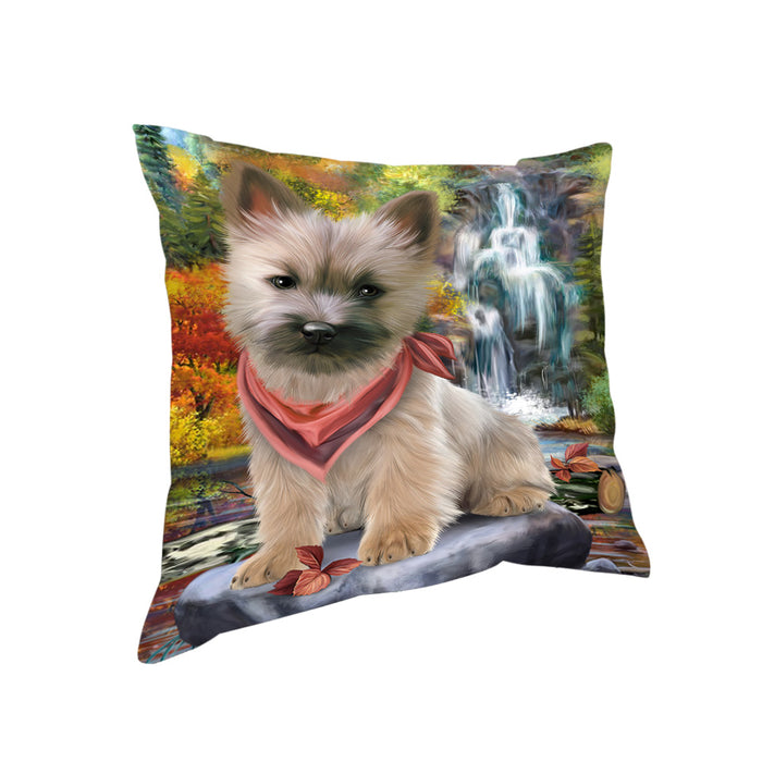 Scenic Waterfall Cairn Terrier Dog Pillow PIL54732